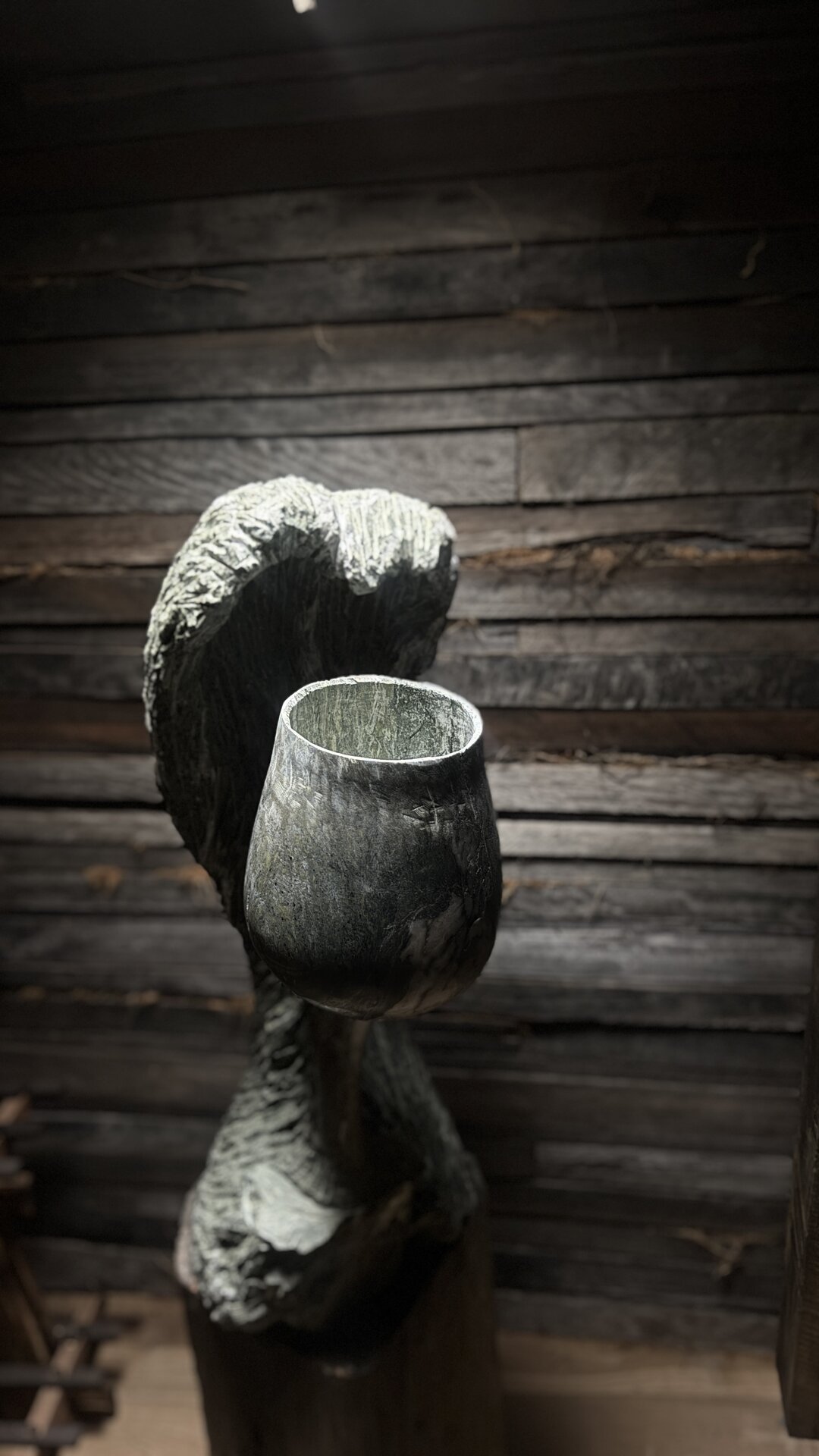 Unbidden Works — a goblet carved from quarry stone